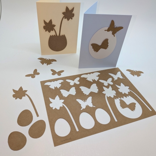 Bastelbogen "Narzissen"  zum Gestalten & Verzieren